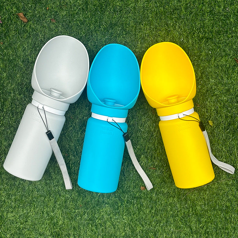 Foldable soft silicone dog outdoor water cup and water bottle 500ml