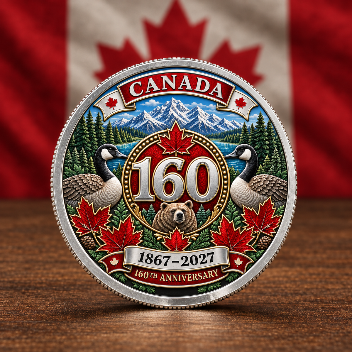 🍁Canada 160th Anniversary Commemorative Heritage Coin