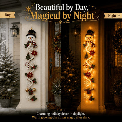 ⏳ Last Day 49% OFF –🎄✨ Create a Warm Christmas Welcome — Lighted Holiday Door Hanger for Your Front Door & Porch
