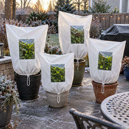 Plant Frost Protection Cover – Reusable Cover for Pots, Shrubs & Young Trees