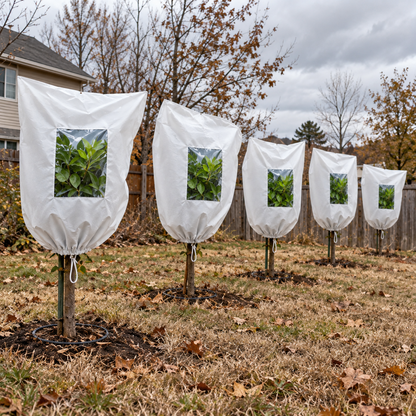Plant Frost Protection Cover – Reusable Cover for Pots, Shrubs & Young Trees