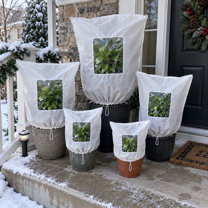 Plant Frost Protection Cover – Reusable Cover for Pots, Shrubs & Young Trees