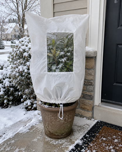 Plant Frost Protection Cover – Reusable Cover for Pots, Shrubs & Young Trees