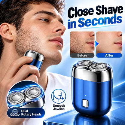 ✨HOT SALE Upgrade Pocket Shaver USB Shavers for Men Rechargeable Waterproof Compact Electric Razor for Home, Car, Travel