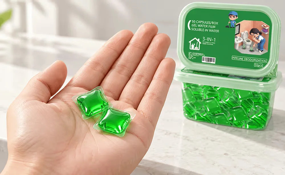 🌿 Avelynis™ Bio-Enzyme Drain Cleaner Pods – Fight Odors & Break Down Buildup