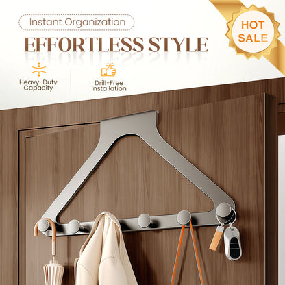 Over-the-Door Triangle Hanging Organizer - No-Drill Slide Installation