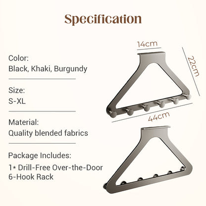 Over-the-Door Triangle Hanging Organizer - No-Drill Slide Installation