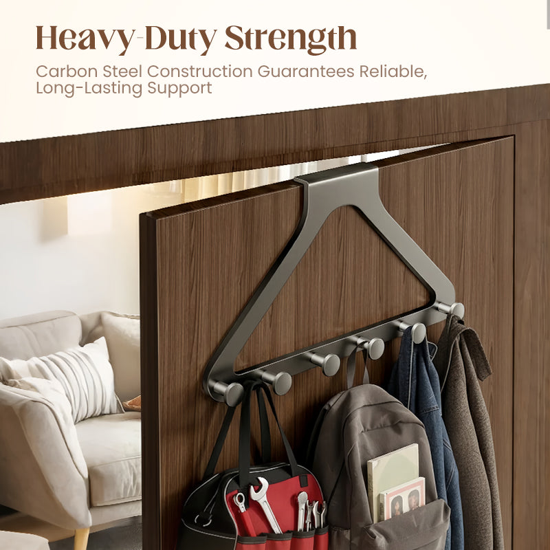 Over-the-Door Triangle Hanging Organizer - No-Drill Slide Installation