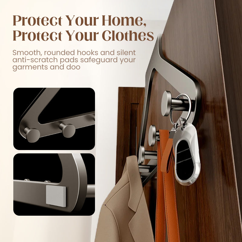 Over-the-Door Triangle Hanging Organizer - No-Drill Slide Installation