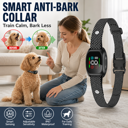 🛡️🐾 50% OFF! Smart No-Shock Anti-Bark Collar for Dogs-Gentle beep and vibration training for calmer days, quieter nights, and happier homes.