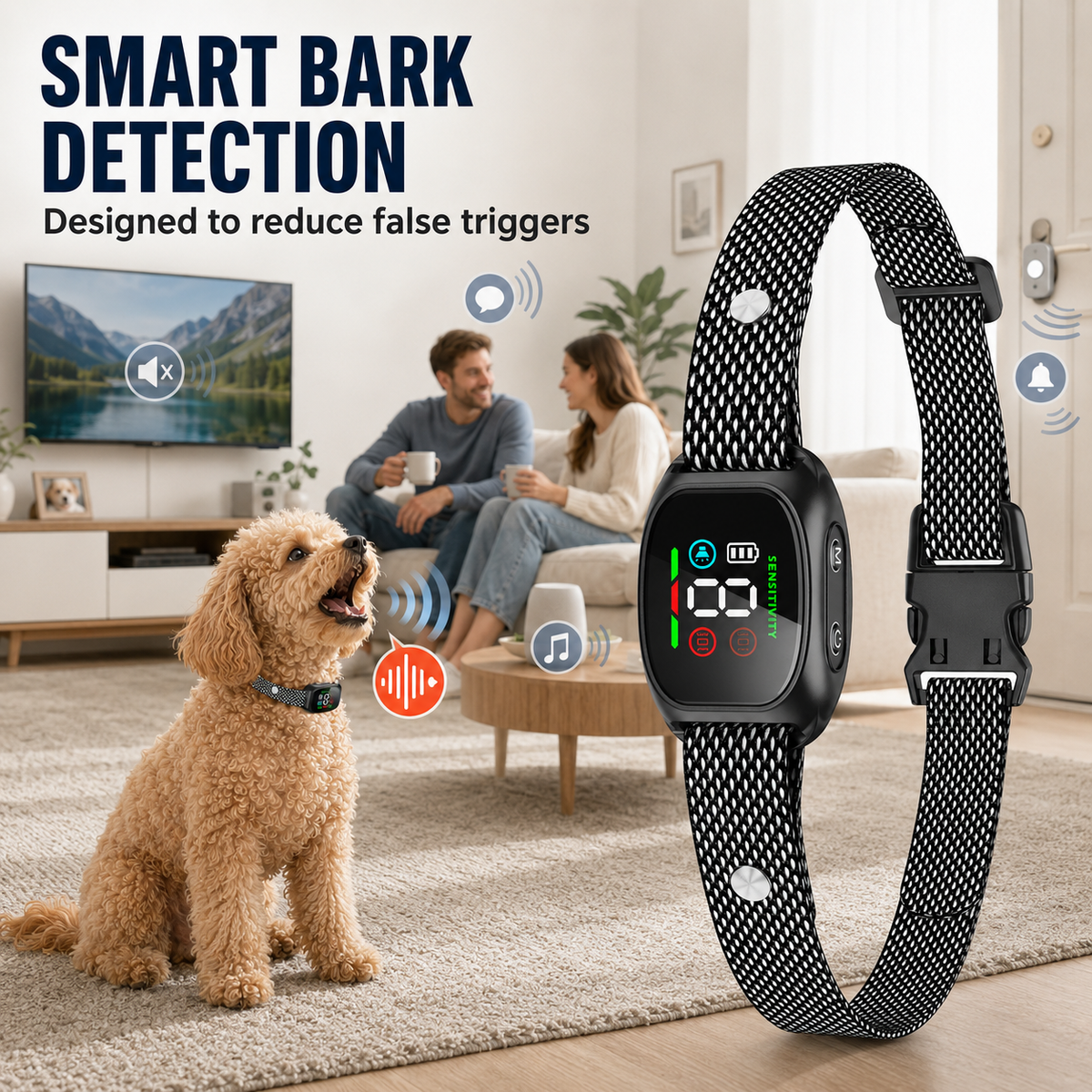🛡️🐾 50% OFF! Smart No-Shock Anti-Bark Collar for Dogs-Gentle beep and vibration training for calmer days, quieter nights, and happier homes.