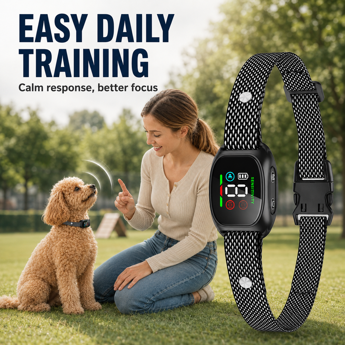 🛡️🐾 50% OFF! Smart No-Shock Anti-Bark Collar for Dogs-Gentle beep and vibration training for calmer days, quieter nights, and happier homes.