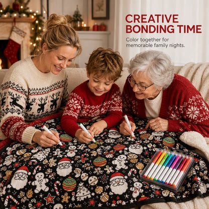 ✨Last Day 49% OFF🎨Family DIY Coloring Blanket for All Ages-Perfect Gift For Family & Friends🎁）