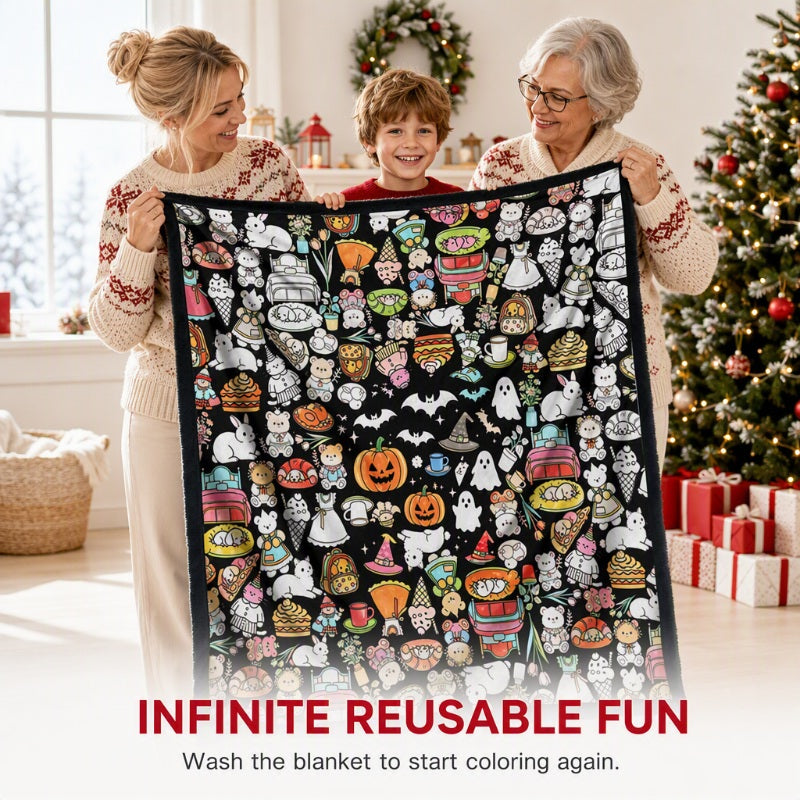 ✨Last Day 49% OFF🎨Family DIY Coloring Blanket for All Ages-Perfect Gift For Family & Friends🎁）