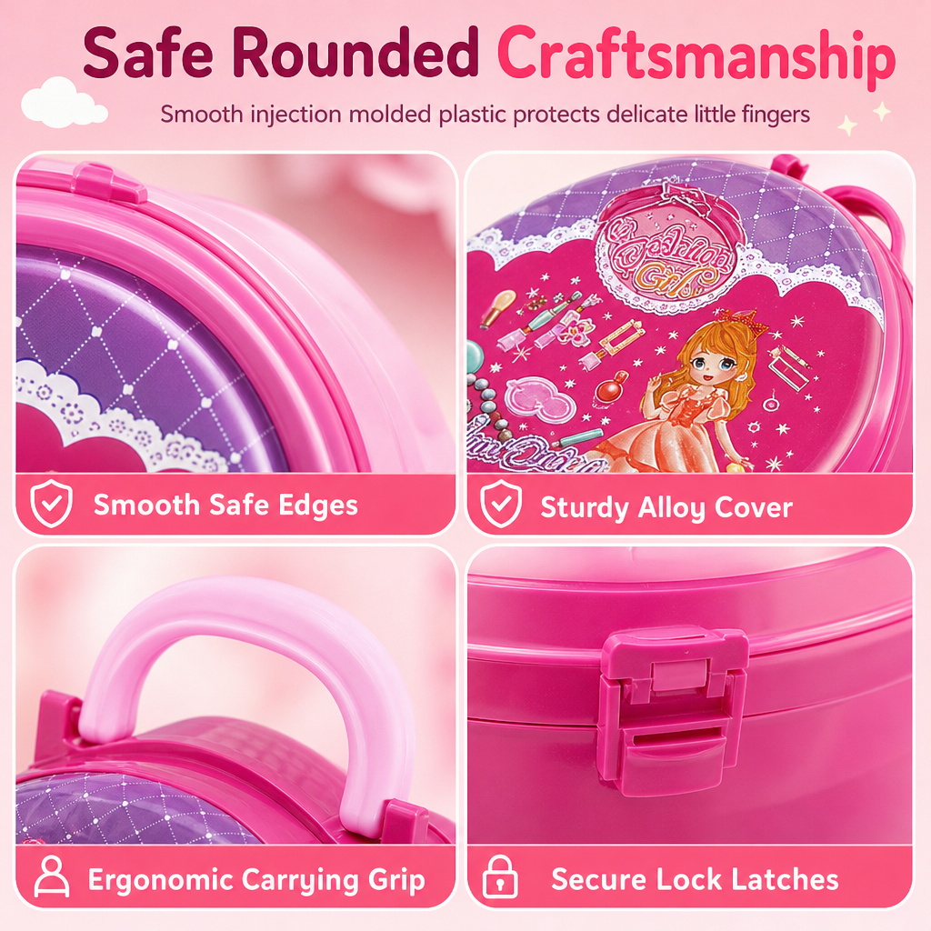 🧳 Kids' Pretend Makeup Vanity Suitcase – Portable dress-up fun for girls ✨
